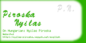 piroska nyilas business card